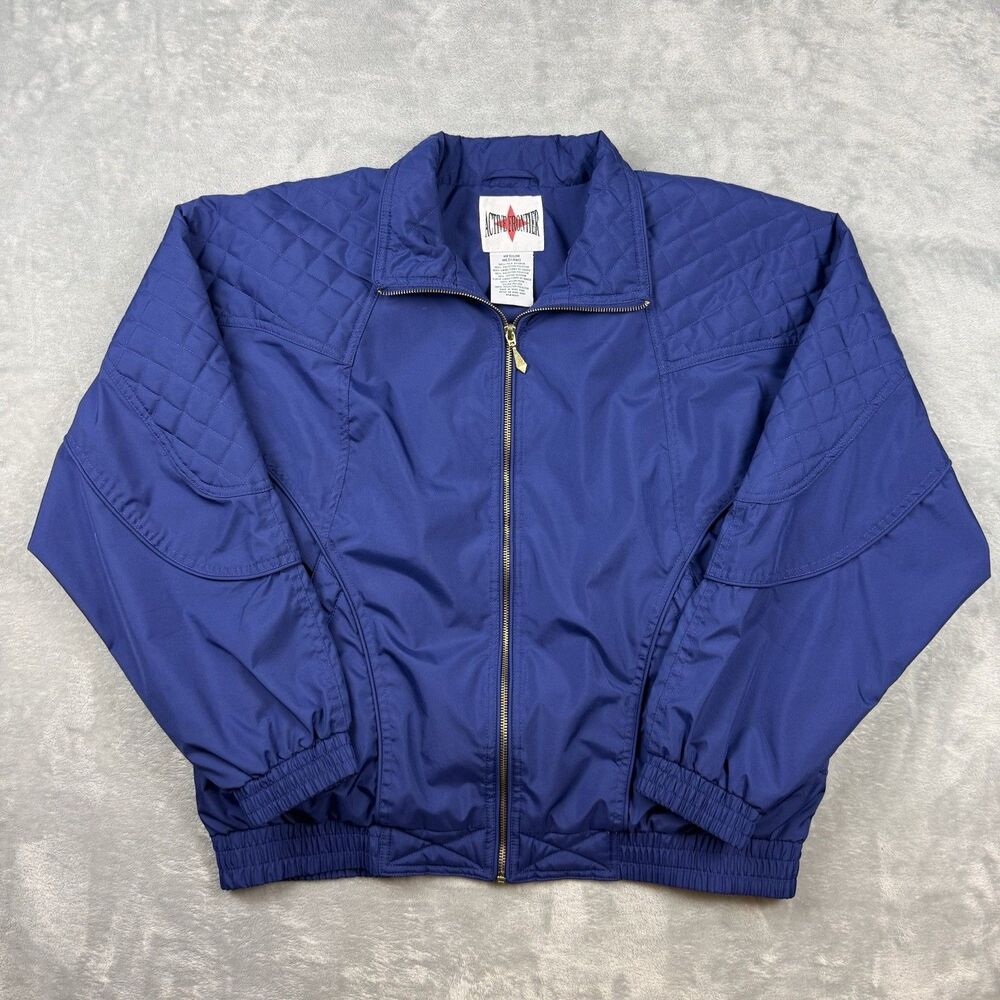 Vintage 90s Action Frontier Quilted Bomber Jacket Blue Men’s Medium